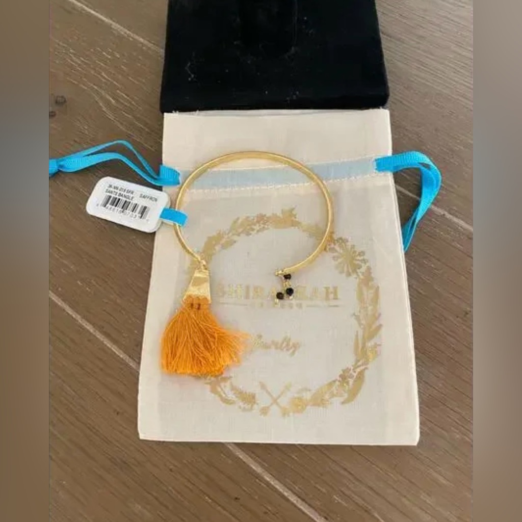 Shiraleah Anthropologie Orange Sants Bangle Bracelet